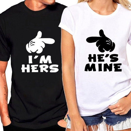 Funny Couple's Matching Shirts Black or White