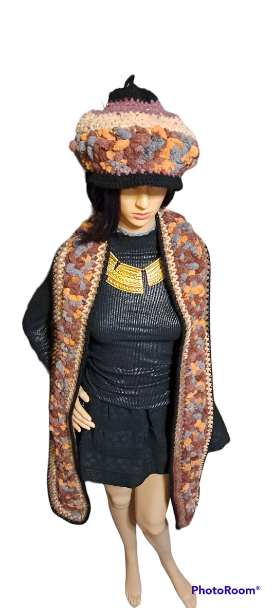 That Chic Chick Variegated Colored Hat & Scarf Set