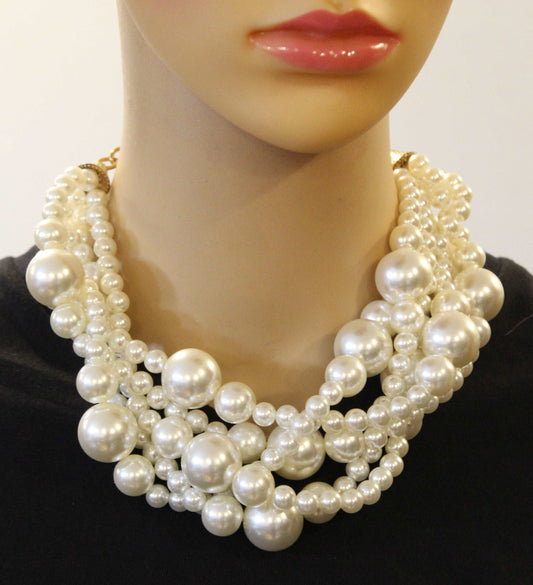 Pearl of pearls Necklace and Earrings Set